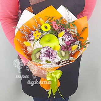 Букет из фруктов учителю